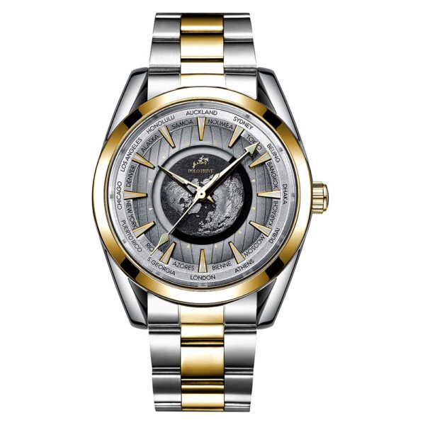 Silver sunray dial two-tone strap Eclipse watch – PP-795E-24-SGS