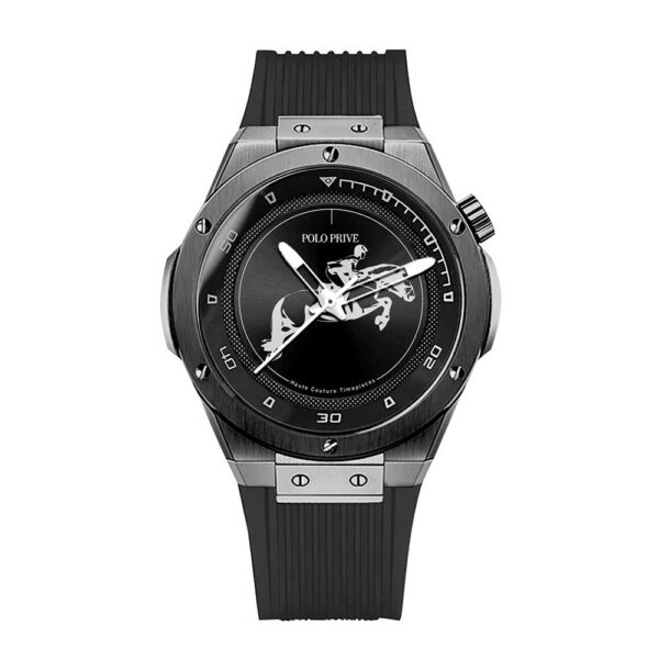 Blackout silicon strap men’s sport luxury watch – PP-8661-24-BBB